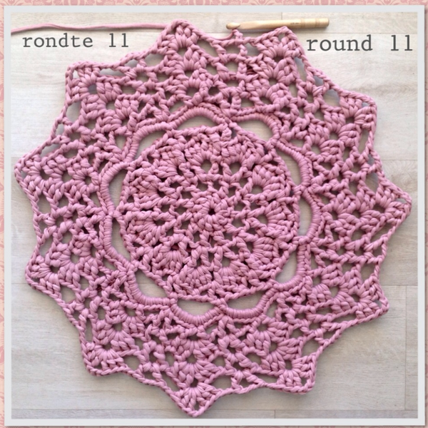 Pink Doily Rug