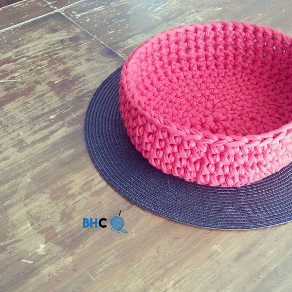 Crochet T-shirt Yarn Bowl