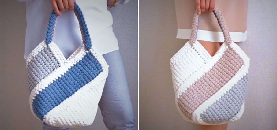 Crochet Rectangles Design Hangbag