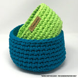 T-Shirt Yarn Nesting Bowls Yarn Kit - Lime/Aqua