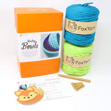 T-Shirt Yarn Nesting Bowls Yarn Kit - Lime/Aqua